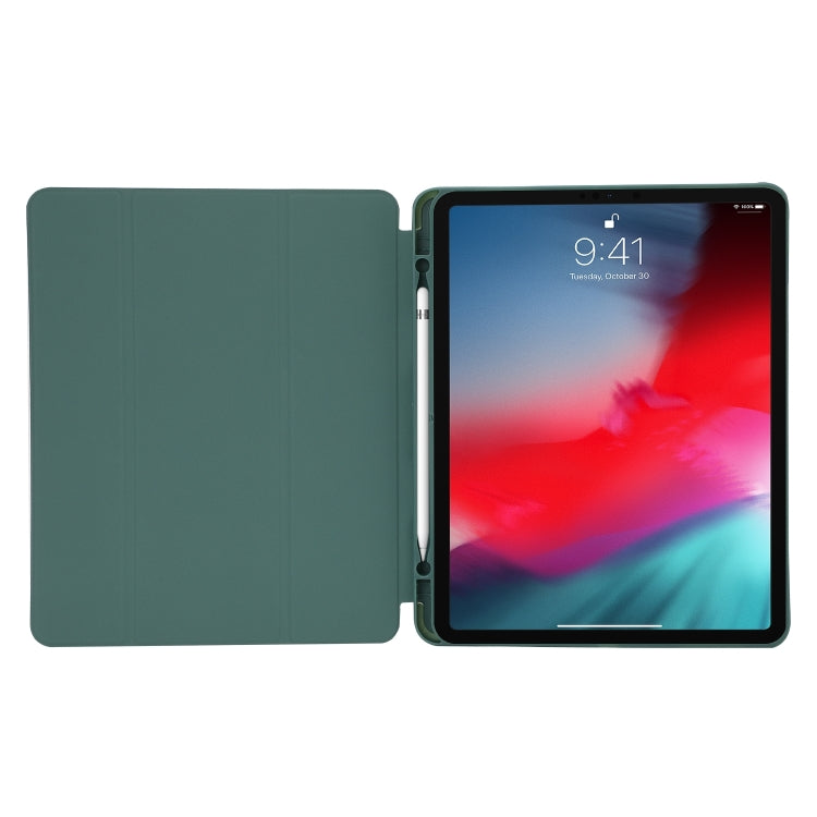 For iPad Air 13 2024 Skin Feel Tri-fold Leather Tablet Case with Pen Slot(Grey) - iPad Air 13 2024 Cases by PMC Jewellery | Online Shopping South Africa | PMC Jewellery | Buy Now Pay Later Mobicred