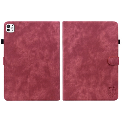 For iPad Pro 11 2024 Embossed Tiger Pattern Leather Tablet Case(Red) - iPad Pro 11 2024 Cases by PMC Jewellery | Online Shopping South Africa | PMC Jewellery | Buy Now Pay Later Mobicred