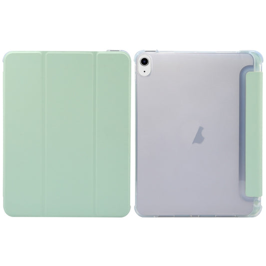 For iPad Air 11 2025 / 2024 3-folding Electric Pressed Skin Texture Leather Tablet Case(Green) - More iPad Cases by PMC Jewellery | Online Shopping South Africa | PMC Jewellery | Buy Now Pay Later Mobicred