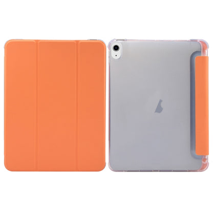 For iPad Air 11 2024 3-folding Electric Pressed Skin Texture Leather Tablet Case(Orange) - iPad Air 11 2024 Cases by PMC Jewellery | Online Shopping South Africa | PMC Jewellery | Buy Now Pay Later Mobicred