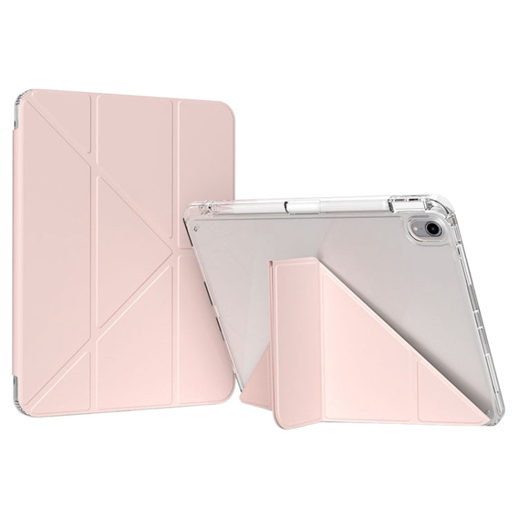 For iPad Air 11 2024 / Air 5 / 4 GEBEI Deformation Leather Tablet Case(Pink) - iPad Air 11 2024 Cases by GEBEI | Online Shopping South Africa | PMC Jewellery | Buy Now Pay Later Mobicred