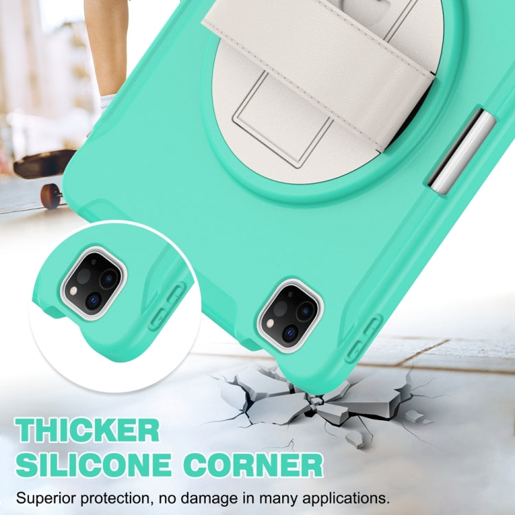 For iPad Pro 11 2024 Spider Wheel Silicone Hybrid PC Tablet Case(Mint Green) - iPad Pro 11 2024 Cases by PMC TechLife | Online Shopping South Africa | PMC TechLife | Buy Now Pay Later Mobicred