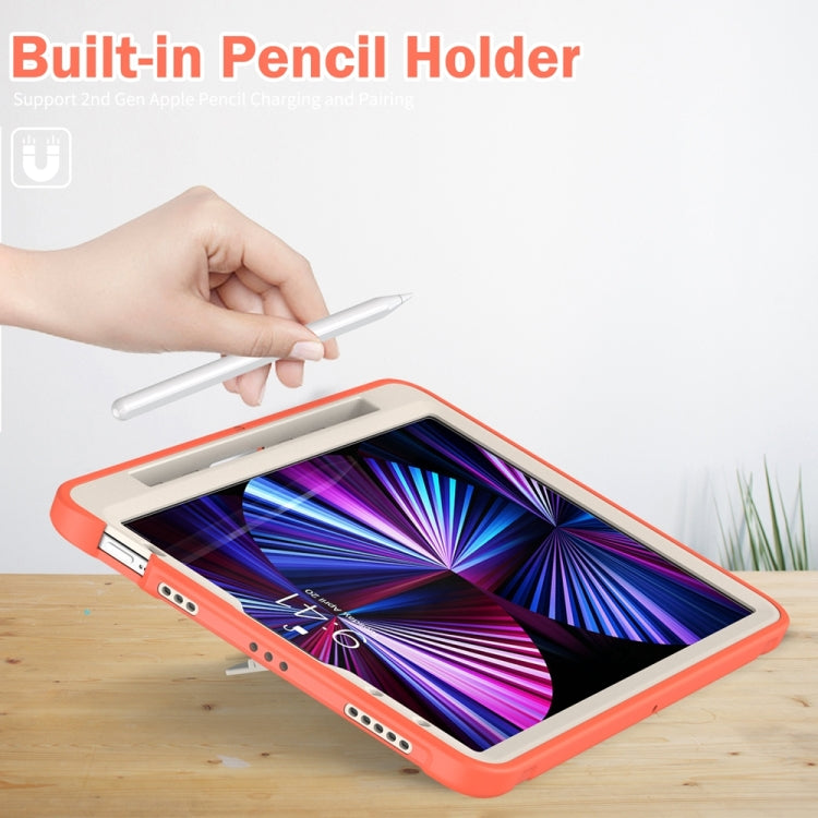 For iPad Pro 11 2024 Spider Wheel Silicone Hybrid PC Tablet Case(Coral Orange) - iPad Pro 11 2024 Cases by PMC Jewellery | Online Shopping South Africa | PMC Jewellery | Buy Now Pay Later Mobicred