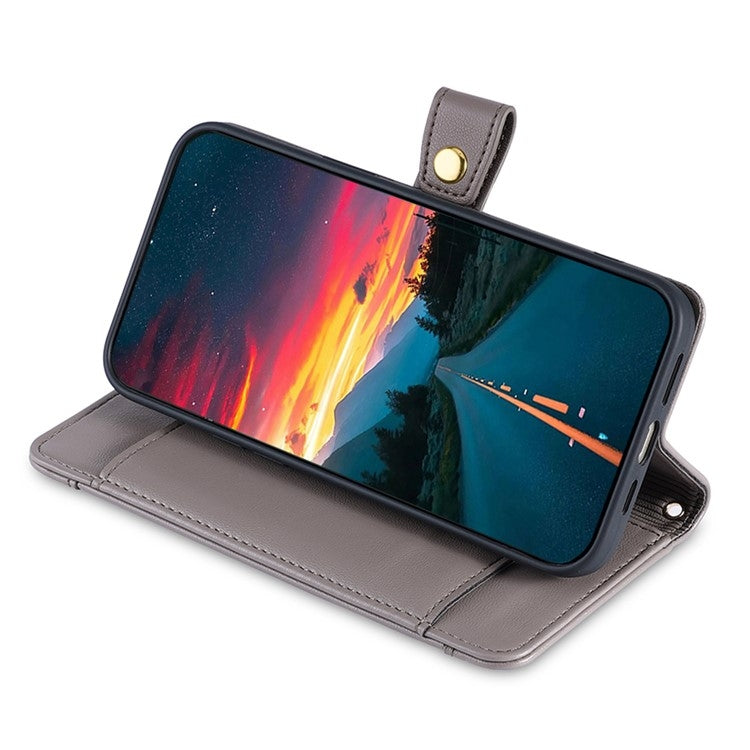 For Google Pixel 9 Sheep Texture Cross-body Zipper Wallet Leather Phone Case(Grey) - Google Cases by PMC TechLife | Online Shopping South Africa | PMC TechLife | Buy Now Pay Later Mobicred