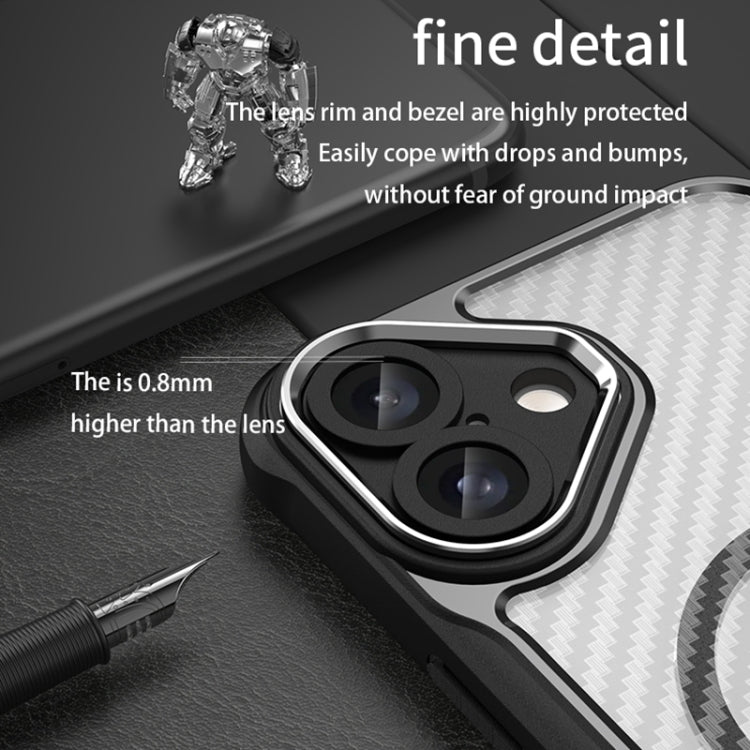 For iPhone 16 Plus Carbon Fiber Texture MagSafe Translucent Phone Case(Green) - iPhone 16 Plus Cases by PMC TechLife | Online Shopping South Africa | PMC TechLife | Buy Now Pay Later Mobicred