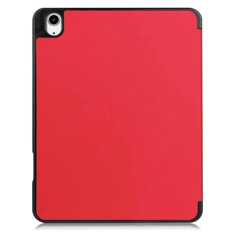 For iPad Air 13 2024 / 2025 Custer TPU Pure Color 3-Fold Holder Smart Leather Tablet Case with Pen Tray(Red) - iPad Air 13 2025 / 2024 Cases by PMC Jewellery | Online Shopping South Africa | PMC Jewellery | Buy Now Pay Later Mobicred