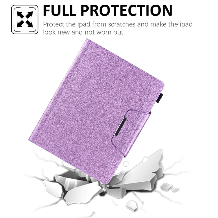 For iPad Pro 13 2024 Glitter Metal Buckle Leather Smart Tablet Case(Purple) - iPad Pro 13 2024 Cases by PMC Jewellery | Online Shopping South Africa | PMC Jewellery | Buy Now Pay Later Mobicred