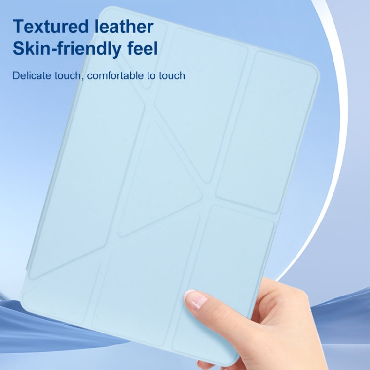For Huawei MatePad 10.4 Clear Acrylic Deformation Leather Tablet Case(Lavender Purple) - Huawei by PMC TechLife | Online Shopping South Africa | PMC TechLife | Buy Now Pay Later Mobicred