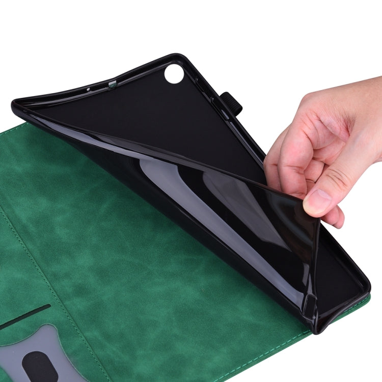 For iPad Pro 11 2024 Splicing Shockproof Leather Tablet Case(Green) - iPad Pro 11 2024 Cases by PMC TechLife | Online Shopping South Africa | PMC TechLife | Buy Now Pay Later Mobicred