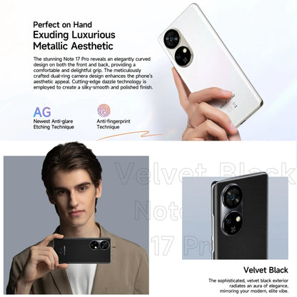 Ulefone Note 17 Pro, 12GB+256GB, Screen Fingerprint, 6.78 inch Android 13 MediaTek Helio G99 MTK6789 Octa Core, NFC, Network: 4G(Velvet Black) - Ulefone by Ulefone | Online Shopping South Africa | PMC Jewellery | Buy Now Pay Later Mobicred