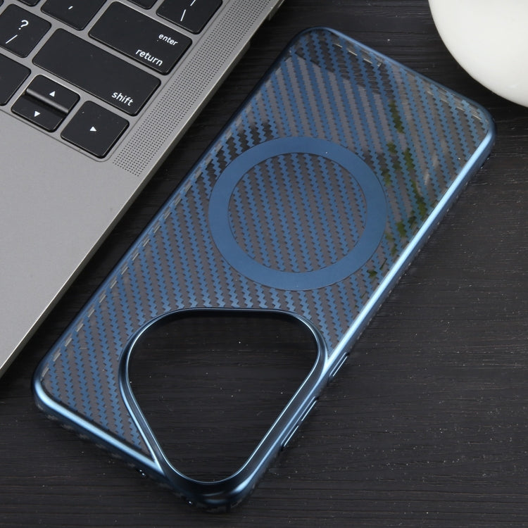 For Huawei Pura 70 Pro /70 Pro+ 6D Plated Carbon Fiber Clear Magsafe PC Phone Case(Dream Blue) - Huawei Cases by PMC Jewellery | Online Shopping South Africa | PMC Jewellery | Buy Now Pay Later Mobicred