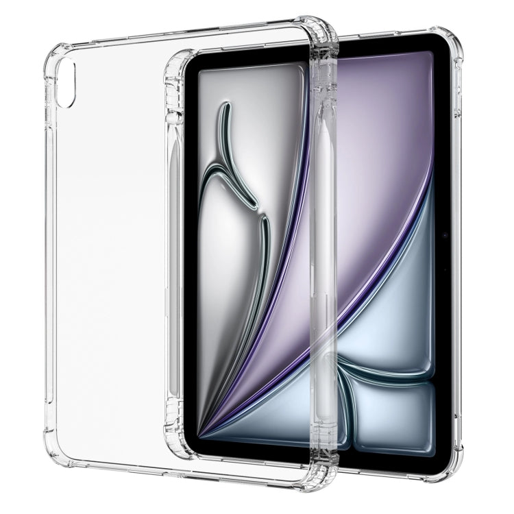 For iPad Air 11 2024 Highly Transparent TPU Full Thicken Corners Shockproof Protective Case with Pen Slot(Transparent) - iPad Air 11 2024 Cases by PMC Jewellery | Online Shopping South Africa | PMC Jewellery | Buy Now Pay Later Mobicred