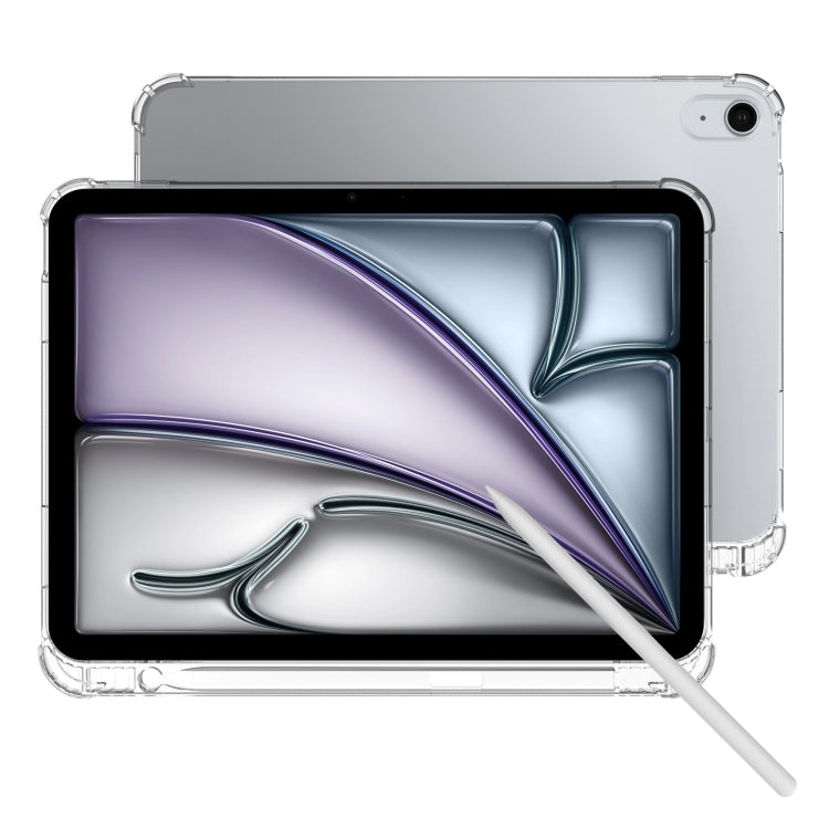 For iPad Air 11 2024 Highly Transparent TPU Full Thicken Corners Shockproof Protective Case with Pen Slot(Transparent) - iPad Air 11 2024 Cases by PMC Jewellery | Online Shopping South Africa | PMC Jewellery | Buy Now Pay Later Mobicred