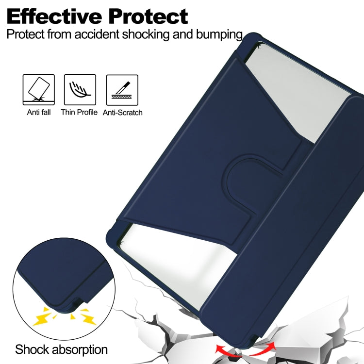 For iPad Pro 13 2024 Transparent Rotation Smart Leather Tablet Case(Dark Blue) - iPad Pro 13 2024 Cases by PMC TechLife | Online Shopping South Africa | PMC TechLife | Buy Now Pay Later Mobicred