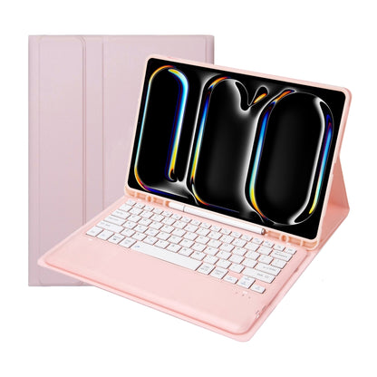 For iPad Pro 13 2024 A13B Detachable Ultra-Thin Bluetooth Keyboard Leather Tablet Case with Pen Slot(Pink) - For iPad Pro by PMC Jewellery | Online Shopping South Africa | PMC Jewellery | Buy Now Pay Later Mobicred