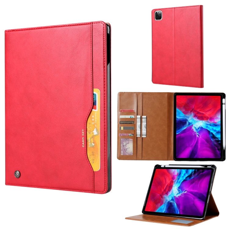 For iPad Pro 11 2024 Knead Skin Texture Horizontal Flip Leather Smart Tablet Case(Red) - iPad Pro 11 2024 Cases by PMC TechLife | Online Shopping South Africa | PMC TechLife | Buy Now Pay Later Mobicred