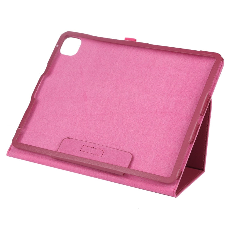 For iPad Pro 11 2024 Litchi Texture Solid Color Leather Tablet Case(Rose Red) - iPad Pro 11 2024 Cases by PMC TechLife | Online Shopping South Africa | PMC TechLife | Buy Now Pay Later Mobicred