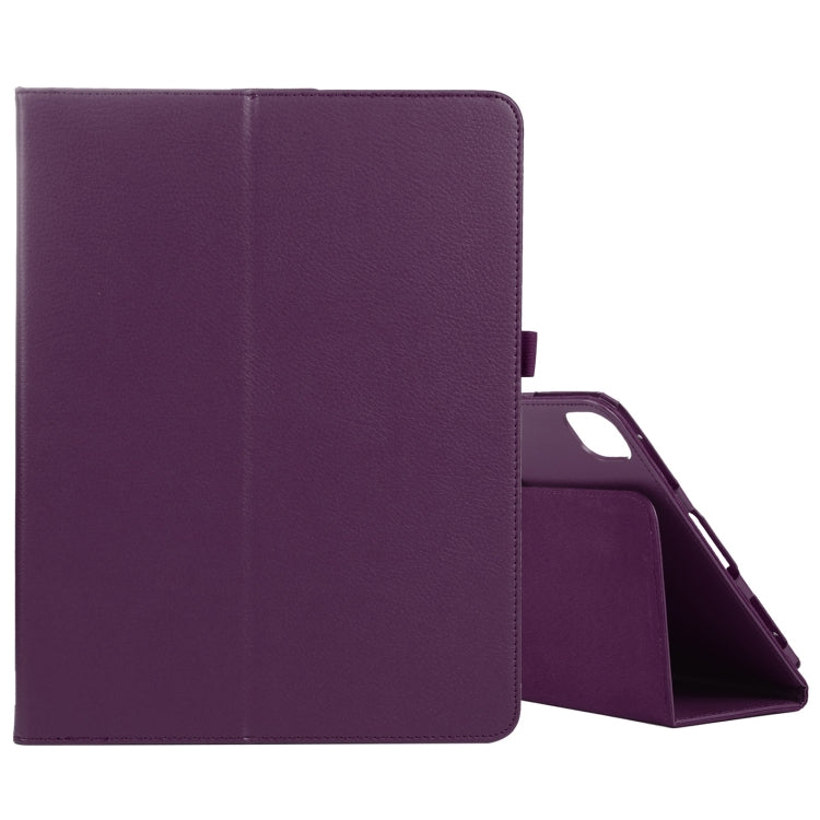 For iPad Pro 13 2024 Litchi Texture Solid Color Leather Tablet Case(Purple) - iPad Pro 13 2024 Cases by PMC TechLife | Online Shopping South Africa | PMC TechLife | Buy Now Pay Later Mobicred