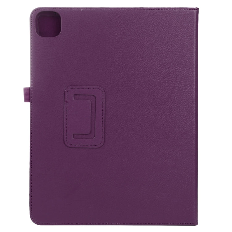 For iPad Pro 13 2024 Litchi Texture Solid Color Leather Tablet Case(Purple) - iPad Pro 13 2024 Cases by PMC TechLife | Online Shopping South Africa | PMC TechLife | Buy Now Pay Later Mobicred