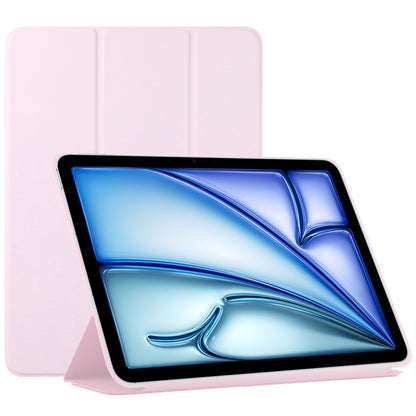For iPad Air 11 2024 Double-sided Clip Non-buckle Magnetic PU Smart Tablet Case(Pink) - iPad Air 11 2024 Cases by PMC Jewellery | Online Shopping South Africa | PMC Jewellery | Buy Now Pay Later Mobicred