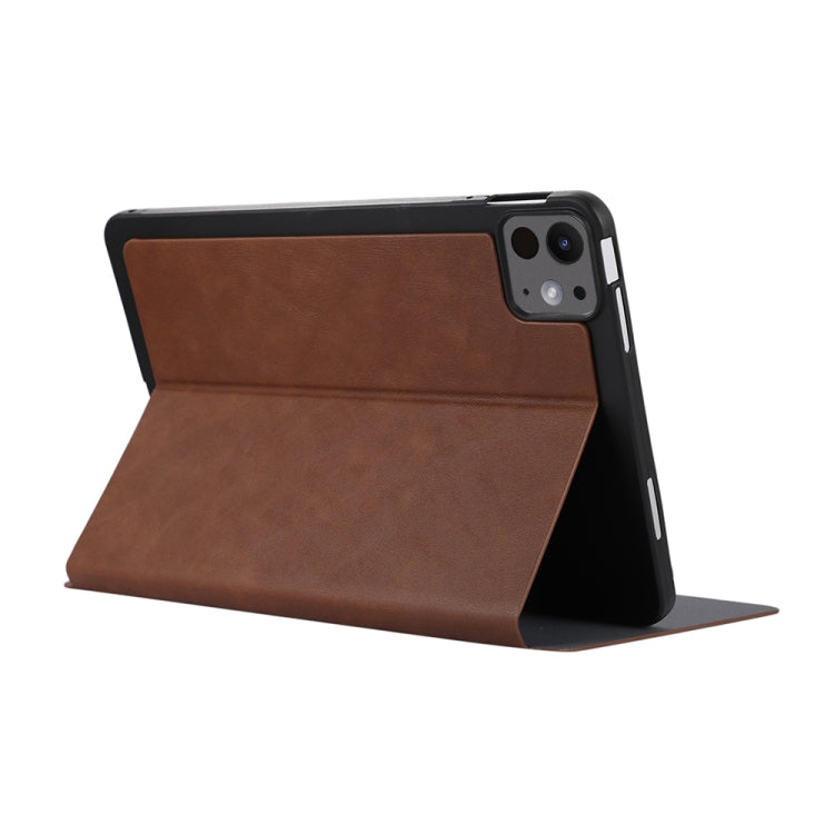 For iPad Pro 11 2024 TPU Flip Tablet Protective Leather Case(Brown) - iPad Pro 11 2024 Cases by PMC Jewellery | Online Shopping South Africa | PMC Jewellery | Buy Now Pay Later Mobicred