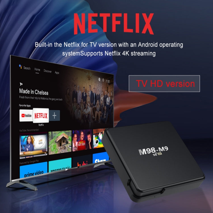 M98-M9 Quad-core ARM Cortex-A53 WiFi Bluetooth 4K HD Android TV Box, RAM:2GB+8GB(AU Plug) - Allwinner H3 by PMC TechLife | Online Shopping South Africa | PMC TechLife | Buy Now Pay Later Mobicred