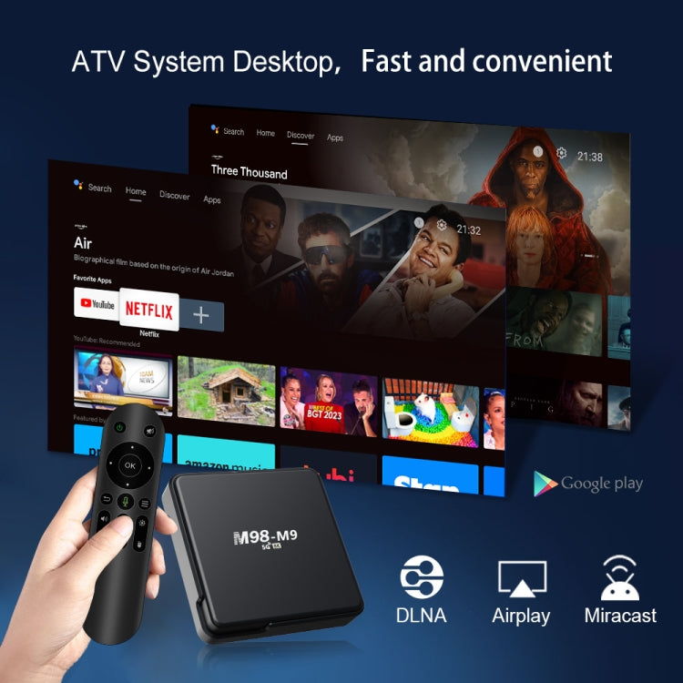 M98-M9 Quad-core ARM Cortex-A53 WiFi Bluetooth 4K HD Android TV Box, RAM:2GB+8GB(AU Plug) - Allwinner H3 by PMC TechLife | Online Shopping South Africa | PMC TechLife | Buy Now Pay Later Mobicred