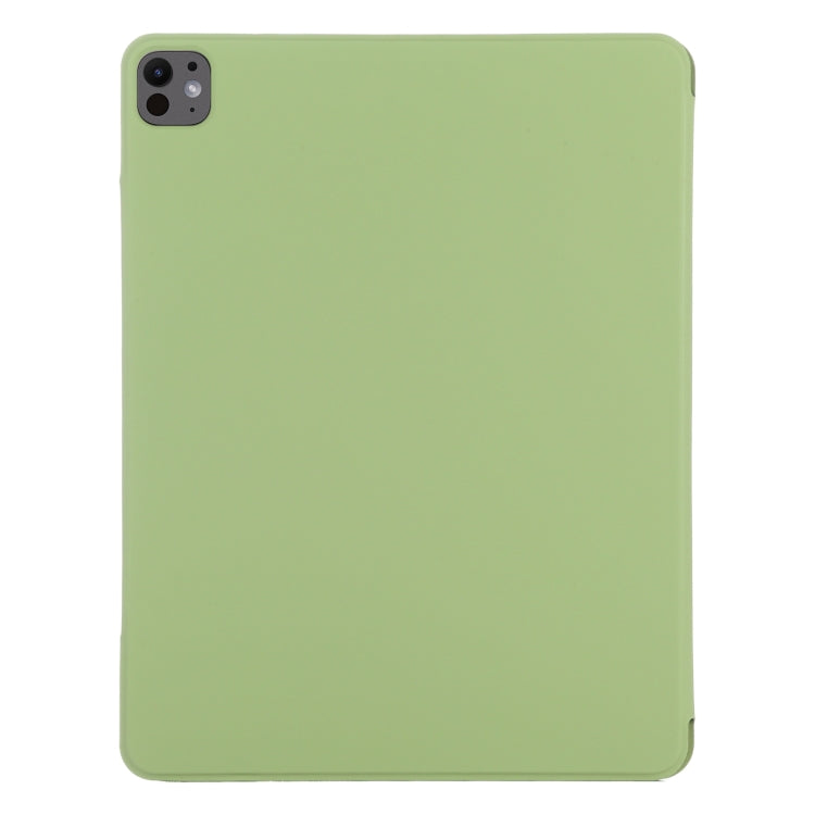 For iPad Pro 13 2024 Double-sided Clip Fixed Buckle Magnetic PU Leather Smart Tablet Case(Grass Green) - iPad Pro 13 2024 Cases by PMC TechLife | Online Shopping South Africa | PMC TechLife | Buy Now Pay Later Mobicred