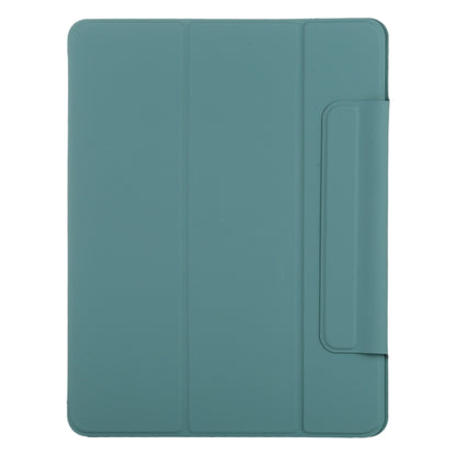 For iPad Air 11 2024 Double-sided Clip Fixed Buckle Magnetic PU Leather Smart Tablet Case(Green) - iPad Air 11 2024 Cases by PMC Jewellery | Online Shopping South Africa | PMC Jewellery | Buy Now Pay Later Mobicred