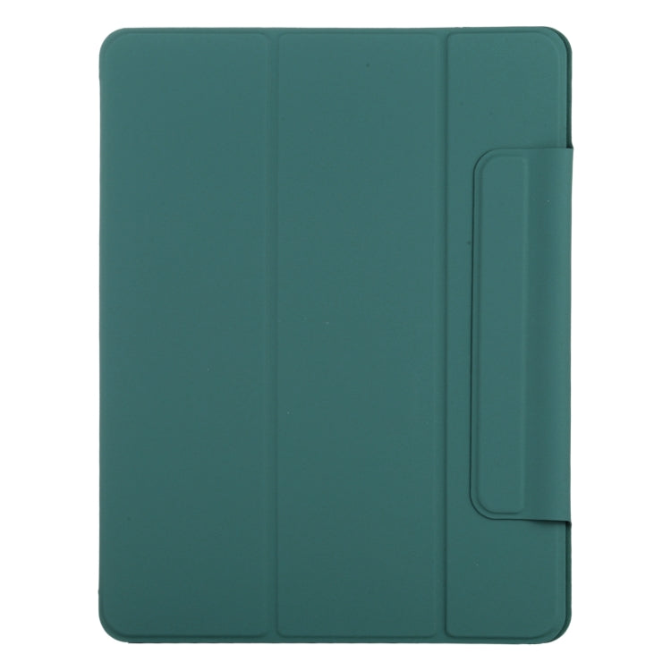 For iPad Air 11 2024 Double-sided Clip Fixed Buckle Magnetic PU Leather Smart Tablet Case(Dark Green) - iPad Air 11 2024 Cases by PMC Jewellery | Online Shopping South Africa | PMC Jewellery | Buy Now Pay Later Mobicred