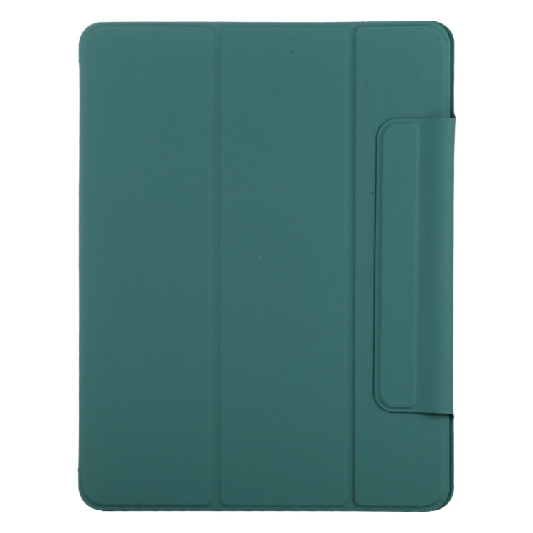 For iPad Pro 11 2024 Double-sided Clip Fixed Buckle Magnetic PU Leather Smart Tablet Case(Dark Green) - iPad Pro 11 2024 Cases by PMC Jewellery | Online Shopping South Africa | PMC Jewellery | Buy Now Pay Later Mobicred