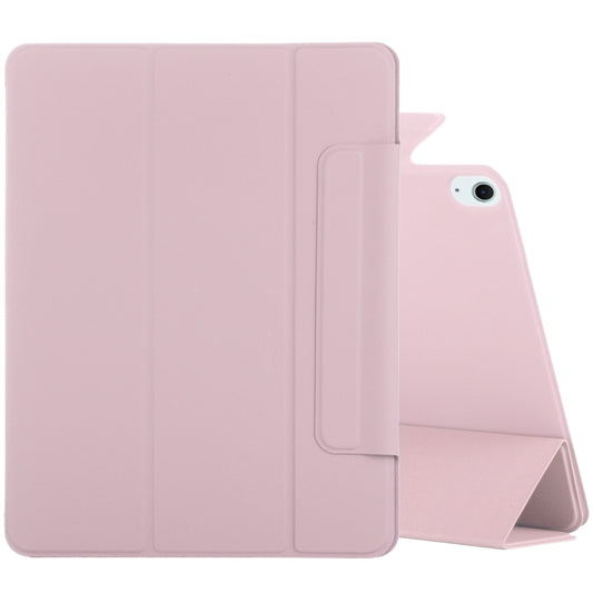 For iPad Air 13 2024 Double-sided Clip Fixed Buckle Magnetic PU Leather Smart Tablet Case(Rose Gold) - iPad Air 13 2024 Cases by PMC Jewellery | Online Shopping South Africa | PMC Jewellery | Buy Now Pay Later Mobicred