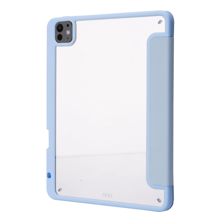 For iPad Pro 11 2024 Deformation Transparent Acrylic Leather Tablet Case(Light Blue) - free shipping - PMC TechLife - Order now!