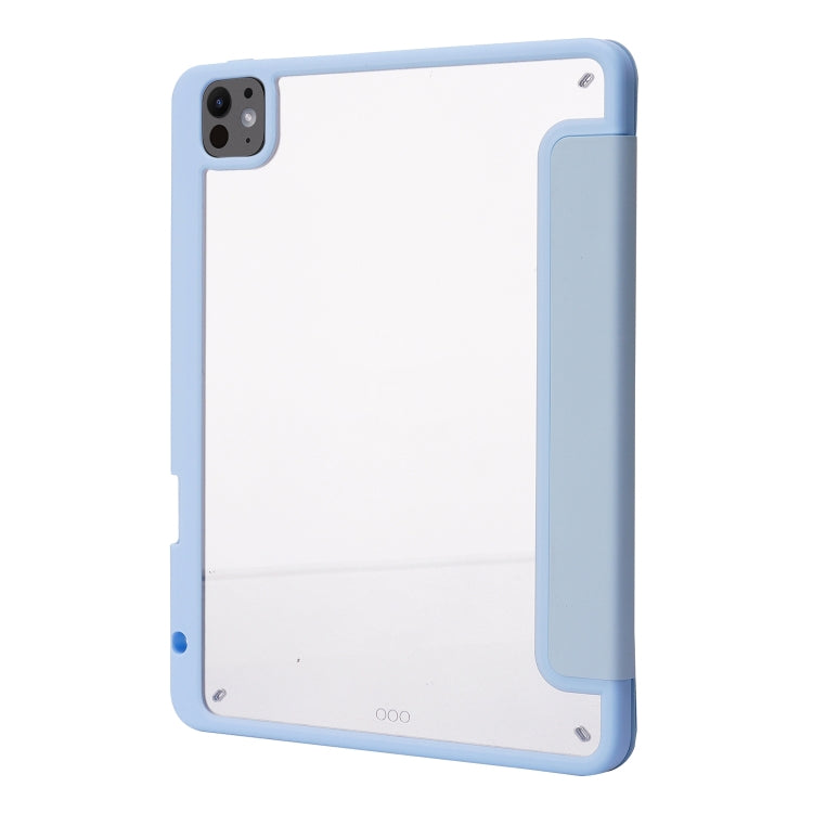 For iPad Pro 11 2024 Deformation Transparent Acrylic Leather Tablet Case(Light Blue) - iPad Pro 11 2024 Cases by PMC Jewellery | Online Shopping South Africa | PMC Jewellery | Buy Now Pay Later Mobicred