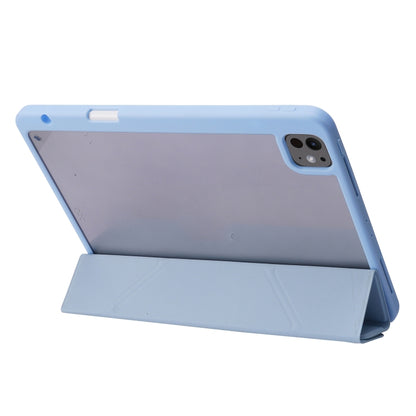 For iPad Pro 11 2024 Deformation Transparent Acrylic Leather Tablet Case(Lavender Grey) - iPad Pro 11 2024 Cases by PMC Jewellery | Online Shopping South Africa | PMC Jewellery | Buy Now Pay Later Mobicred