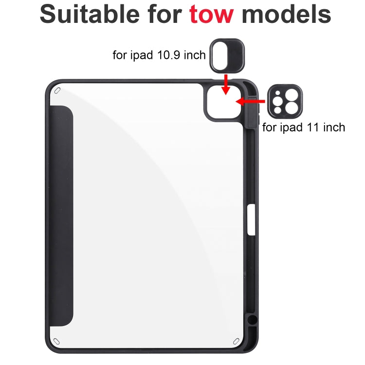For iPad Pro 13 2024 Acrylic 3-folding Smart Leather Tablet Case(Black) - free shipping - PMC TechLife - Order now!