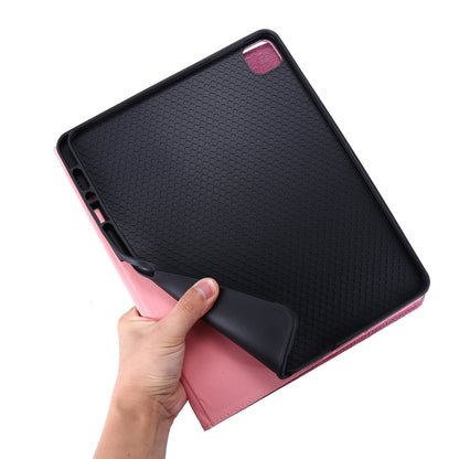 For iPad Pro 11 2024 Fabric Leather Tablet Case(Rose Red) - iPad Pro 11 2024 Cases by PMC Jewellery | Online Shopping South Africa | PMC Jewellery | Buy Now Pay Later Mobicred