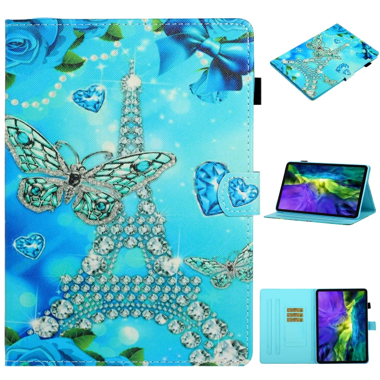 For iPad Pro 11 2024 Coloured Drawing Stitching Smart Leather Tablet Case(Butterfly Tower) - iPad Pro 11 2024 Cases by PMC Jewellery | Online Shopping South Africa | PMC Jewellery | Buy Now Pay Later Mobicred