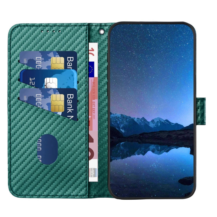 For Xiaomi Redmi K70 / K70 Pro YX0070 Carbon Fiber Buckle Leather Phone Case with Lanyard(Dark Green) - K70 Cases by PMC Jewellery | Online Shopping South Africa | PMC Jewellery | Buy Now Pay Later Mobicred