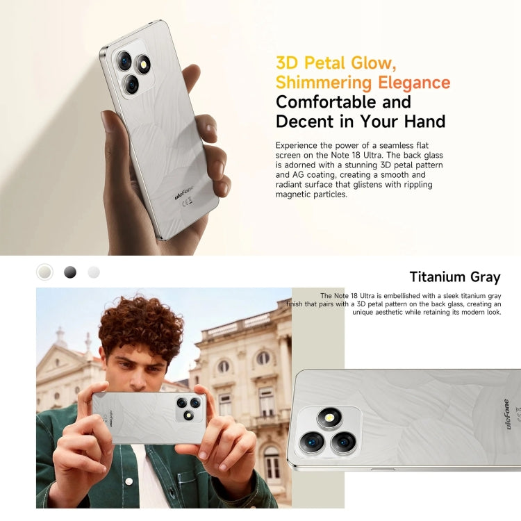 Ulefone Note 18 Ultra, 6GB+256GB, Side Fingerprint, 6.78 inch Android 13 MediaTek Dimensity 720 5G MT6853 Octa Core 2.0GHz, NFC, Network: 5G(Moonlit White) - Ulefone by Ulefone | Online Shopping South Africa | PMC Jewellery | Buy Now Pay Later Mobicred