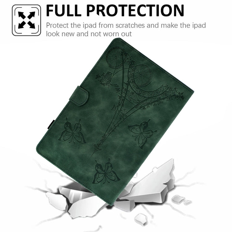 For iPad Pro 11 2024 Tower Embossed Leather Smart Tablet Case(Green) - iPad Pro 11 2024 Cases by PMC Jewellery | Online Shopping South Africa | PMC Jewellery | Buy Now Pay Later Mobicred