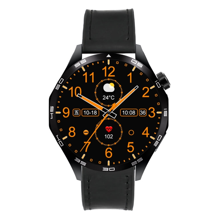 WS-26 1.52 inch IP67 Sport Smart Watch Support Bluetooth Call / Sleep / Blood Oxygen / Heart Rate / Blood Pressure Health Monitor, Leather Strap(Black) - Smart Watches by PMC Jewellery | Online Shopping South Africa | PMC Jewellery | Buy Now Pay Later Mobicred