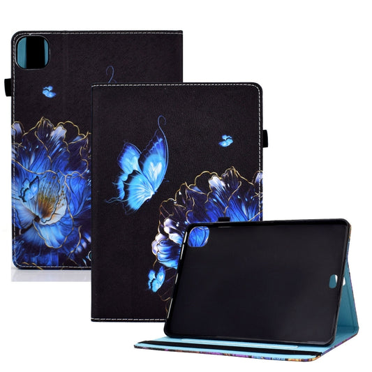 For iPad Pro 11 2024 Painted Elastic Band Smart Leather Tablet Case(Flower) - iPad Pro 11 2024 Cases by PMC Jewellery | Online Shopping South Africa | PMC Jewellery | Buy Now Pay Later Mobicred