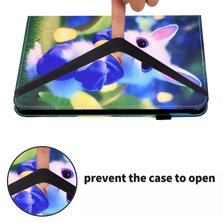 For iPad Pro 11 2024 Painted Elastic Band Smart Leather Tablet Case(Cute Rabbit) - iPad Pro 11 2024 Cases by PMC Jewellery | Online Shopping South Africa | PMC Jewellery | Buy Now Pay Later Mobicred