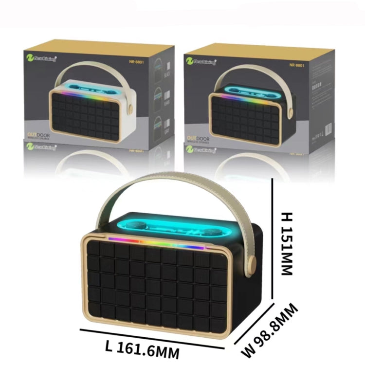 NewRixing NR8801 15W Portable Outdoor Bluetooth Speaker TWS Stereo Speaker(Black) - Desktop Speaker by NewRixing | Online Shopping South Africa | PMC Jewellery | Buy Now Pay Later Mobicred