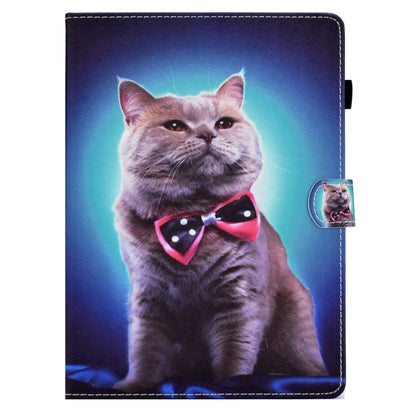 For iPad Pro 11 2024 Painted Stitching Smart Leather Tablet Case(Bow Tie Cat) - iPad Pro 11 2024 Cases by PMC Jewellery | Online Shopping South Africa | PMC Jewellery | Buy Now Pay Later Mobicred