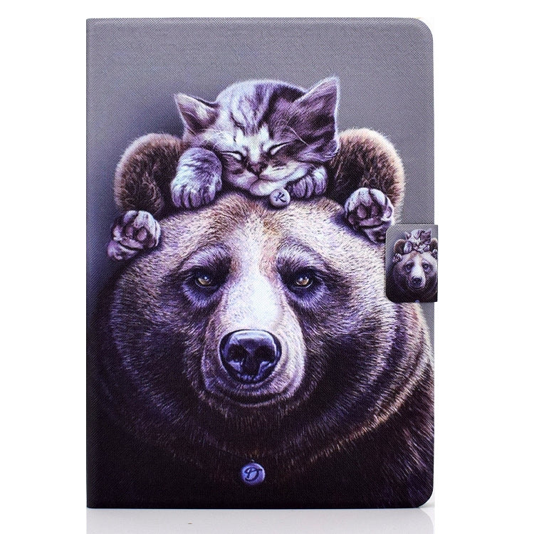 For iPad Pro 11 2024 Colored Drawing Smart Leather Tablet Case(Cat and Bear) - iPad Pro 11 2024 Cases by PMC Jewellery | Online Shopping South Africa | PMC Jewellery | Buy Now Pay Later Mobicred