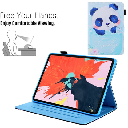 For iPad Pro 11 2024 Colored Drawing Leather Smart Tablet Case(Cup Panda) - iPad Pro 11 2024 Cases by PMC Jewellery | Online Shopping South Africa | PMC Jewellery | Buy Now Pay Later Mobicred