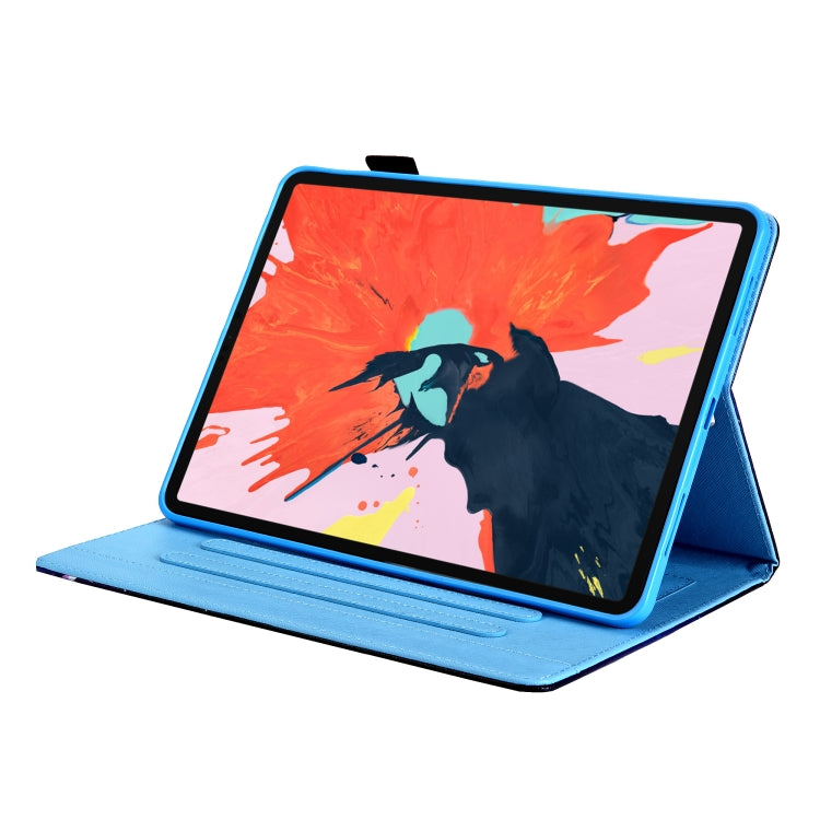 For iPad Pro 11 2024 Colored Drawing Leather Smart Tablet Case(Blue Pink Pineapple) - iPad Pro 11 2024 Cases by PMC TechLife | Online Shopping South Africa | PMC TechLife | Buy Now Pay Later Mobicred