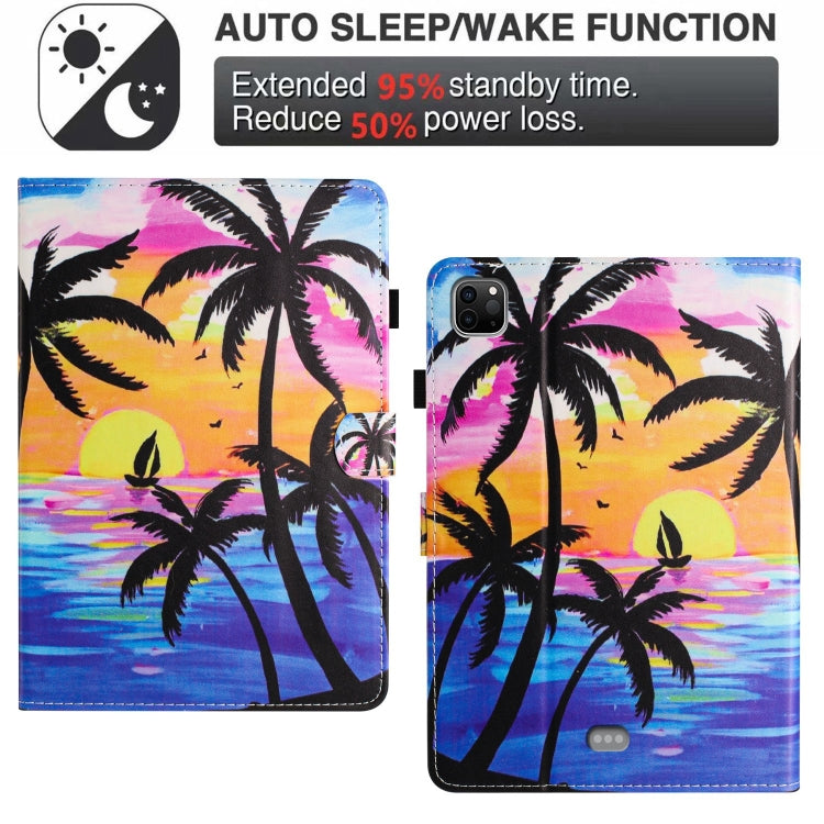 For iPad Pro 11 2024 Painted Litchi Leather Sewing Smart Tablet Case(Coconut Tree) - iPad Pro 11 2024 Cases by PMC Jewellery | Online Shopping South Africa | PMC Jewellery | Buy Now Pay Later Mobicred